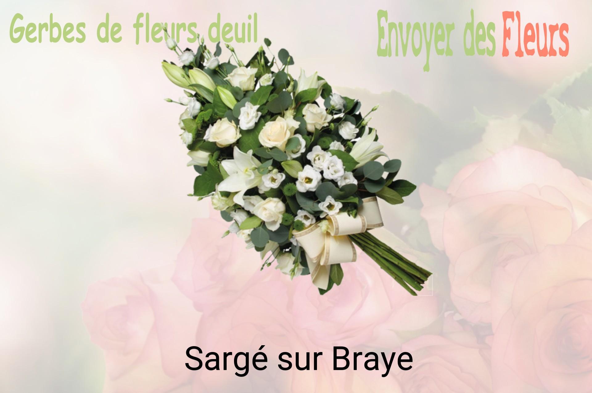 Gerbe de fleurs de deuil livrée à Sargé-sur-Braye